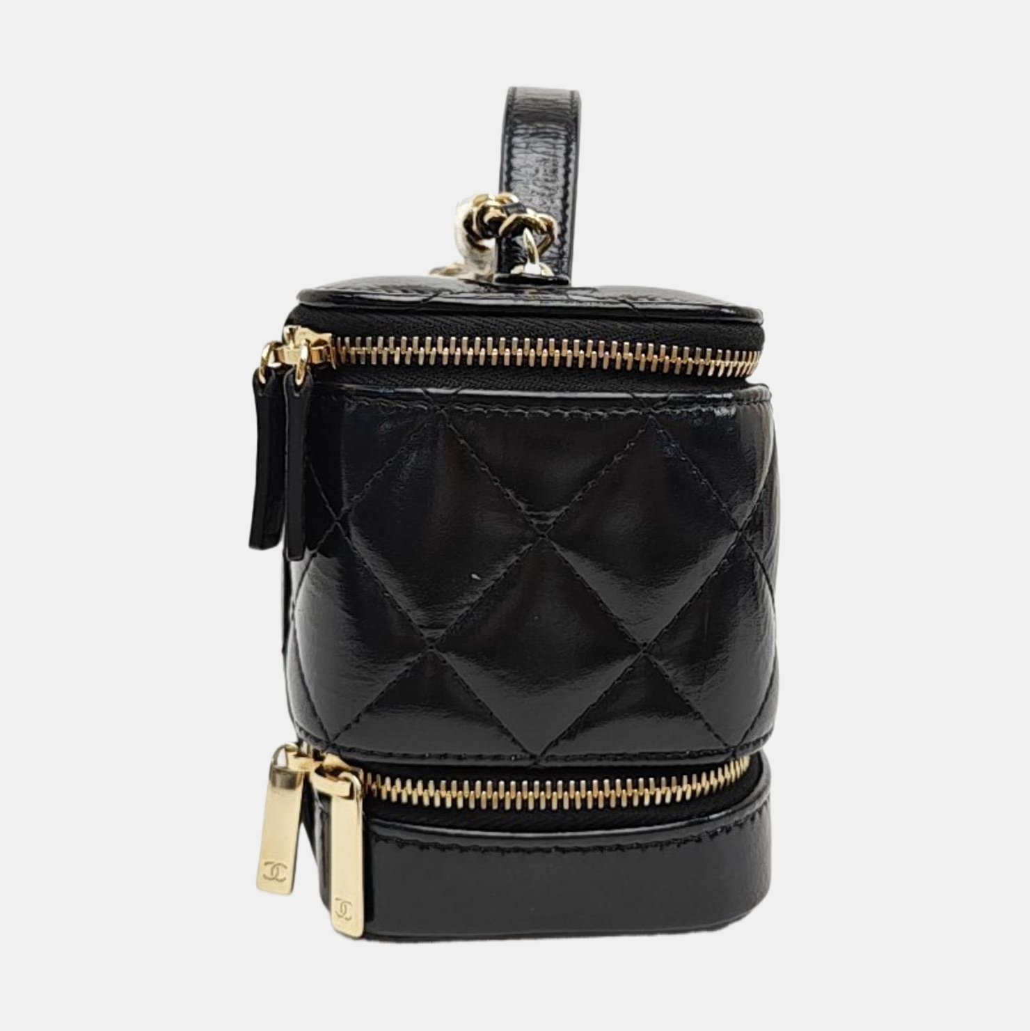 Quilted Calfskin Shoulder Bag Black