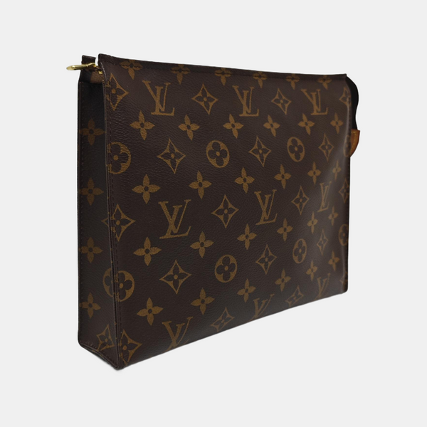 TOILET POCKET 26 Monogram Coated Canvas Brown
