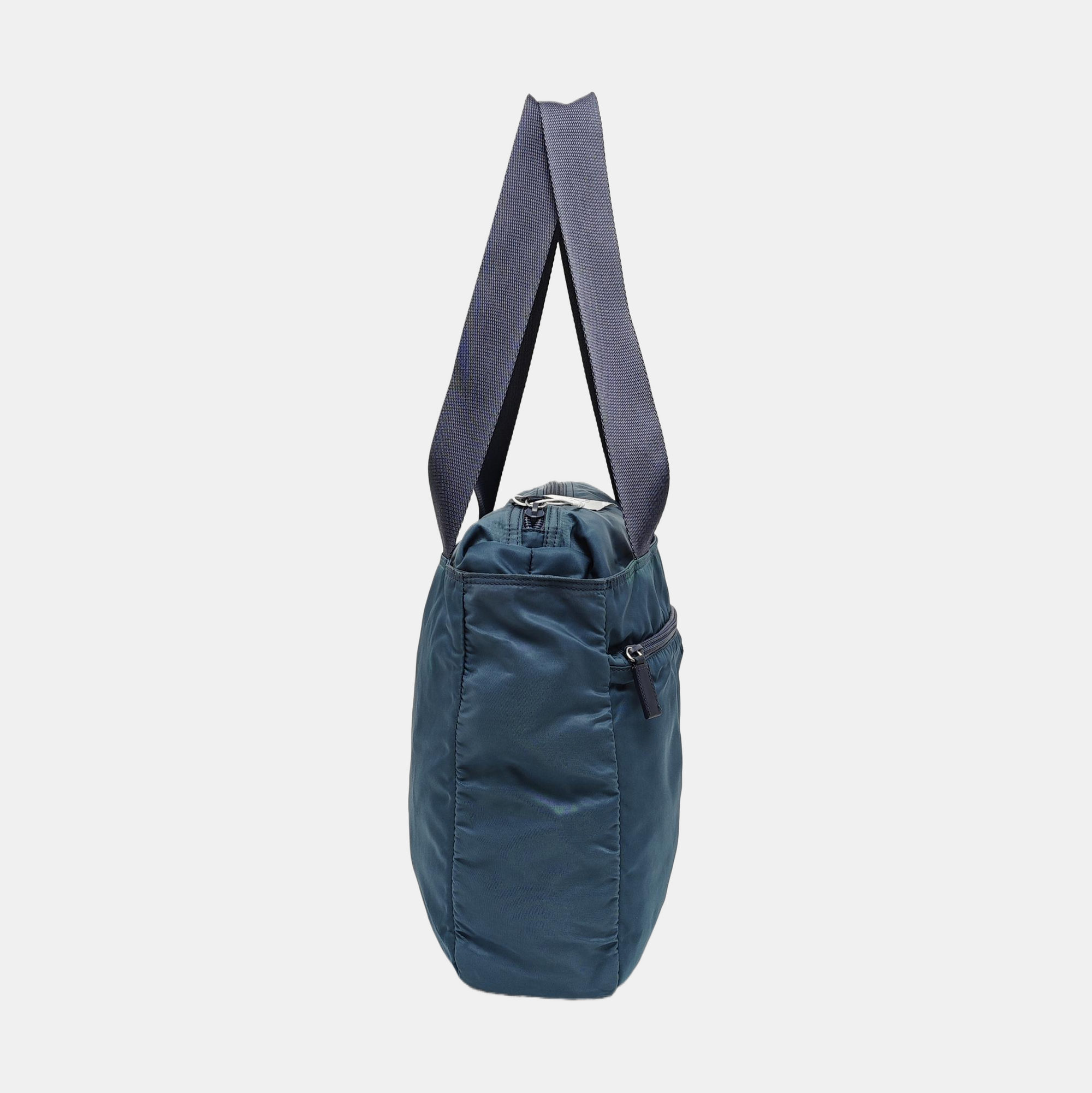 Nylon Shoulder Bag Blue