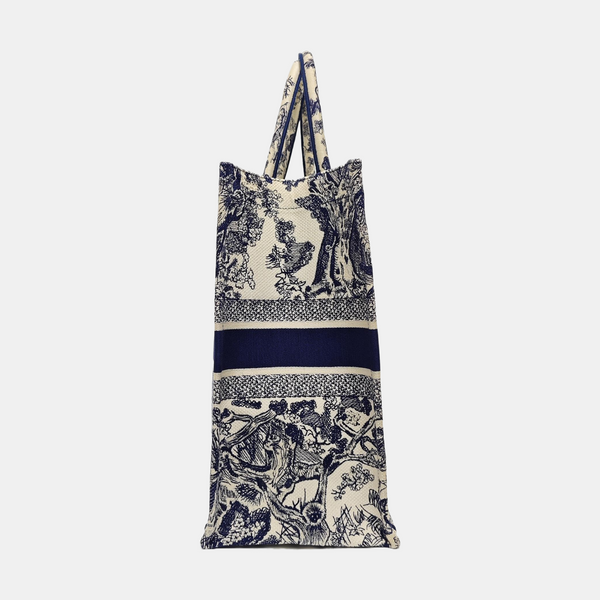 Book Tote Large Canvas Beige