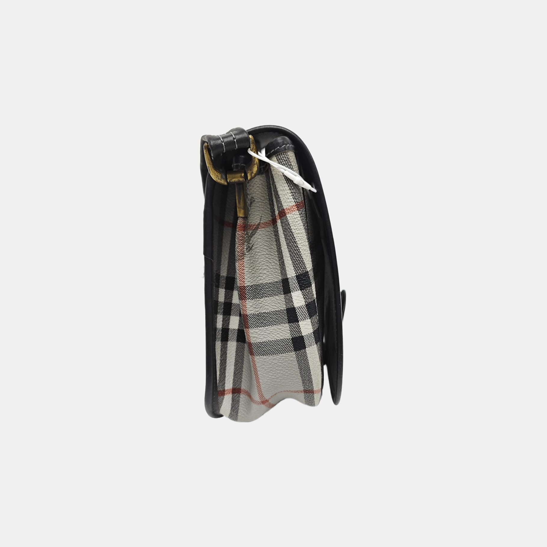 Coated Canvas Shoulder Bag Gray
