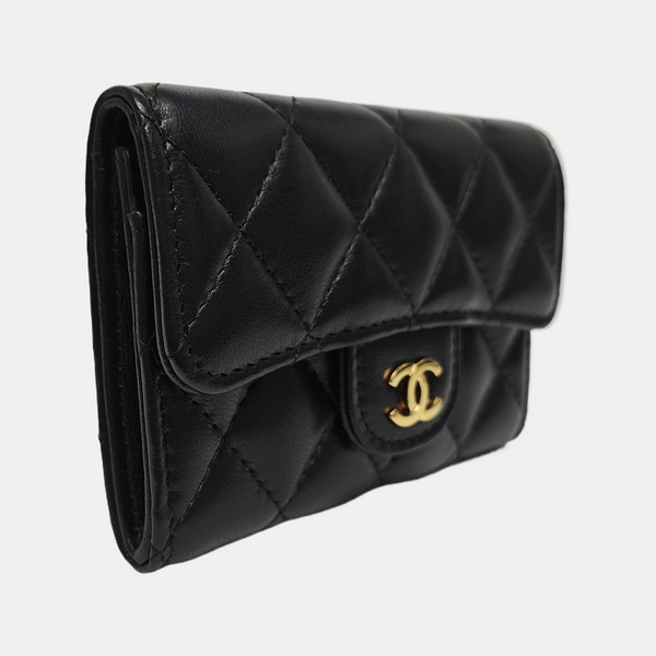 CLASSIC FLAP Quilted Lambskin Black Wallet