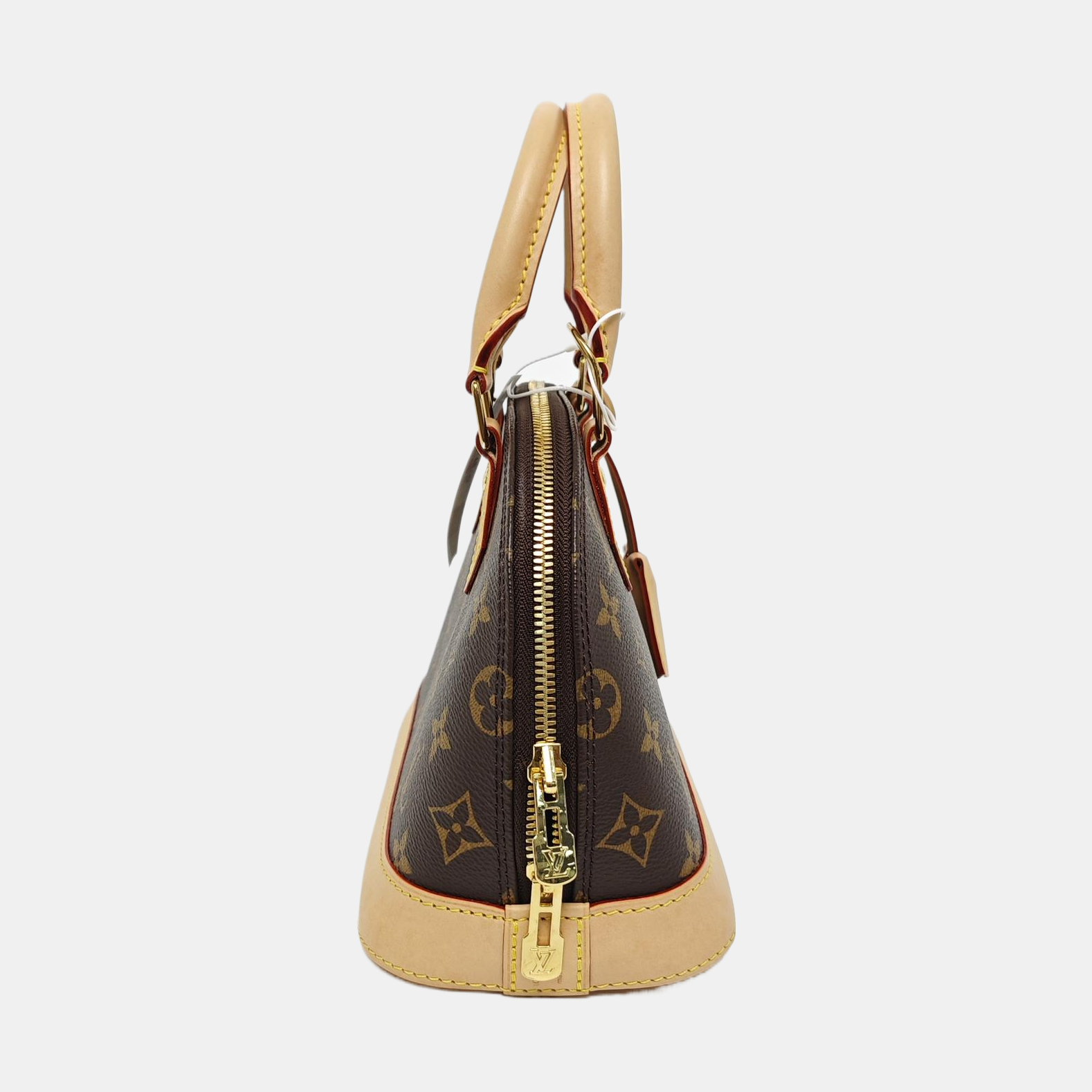 ALMA BB Monogram Coated Canvas Brown