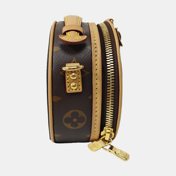 BOITE CHAPEAU Mini Monogram Coated Canvas Brown