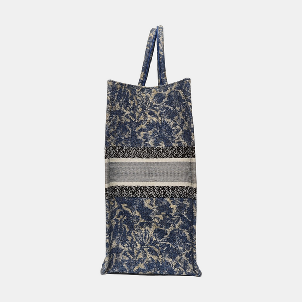 Book Tote Large Canvas Blue
