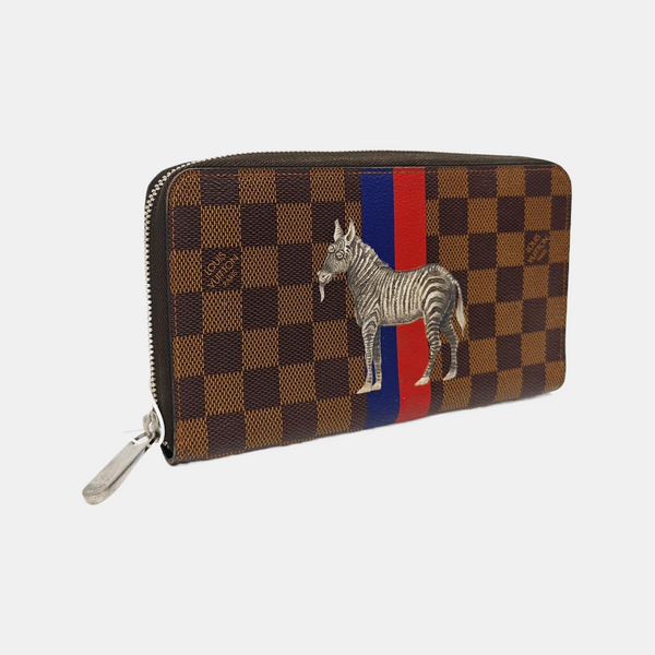 Damier Ebene Coated Canvas Wallet Brown