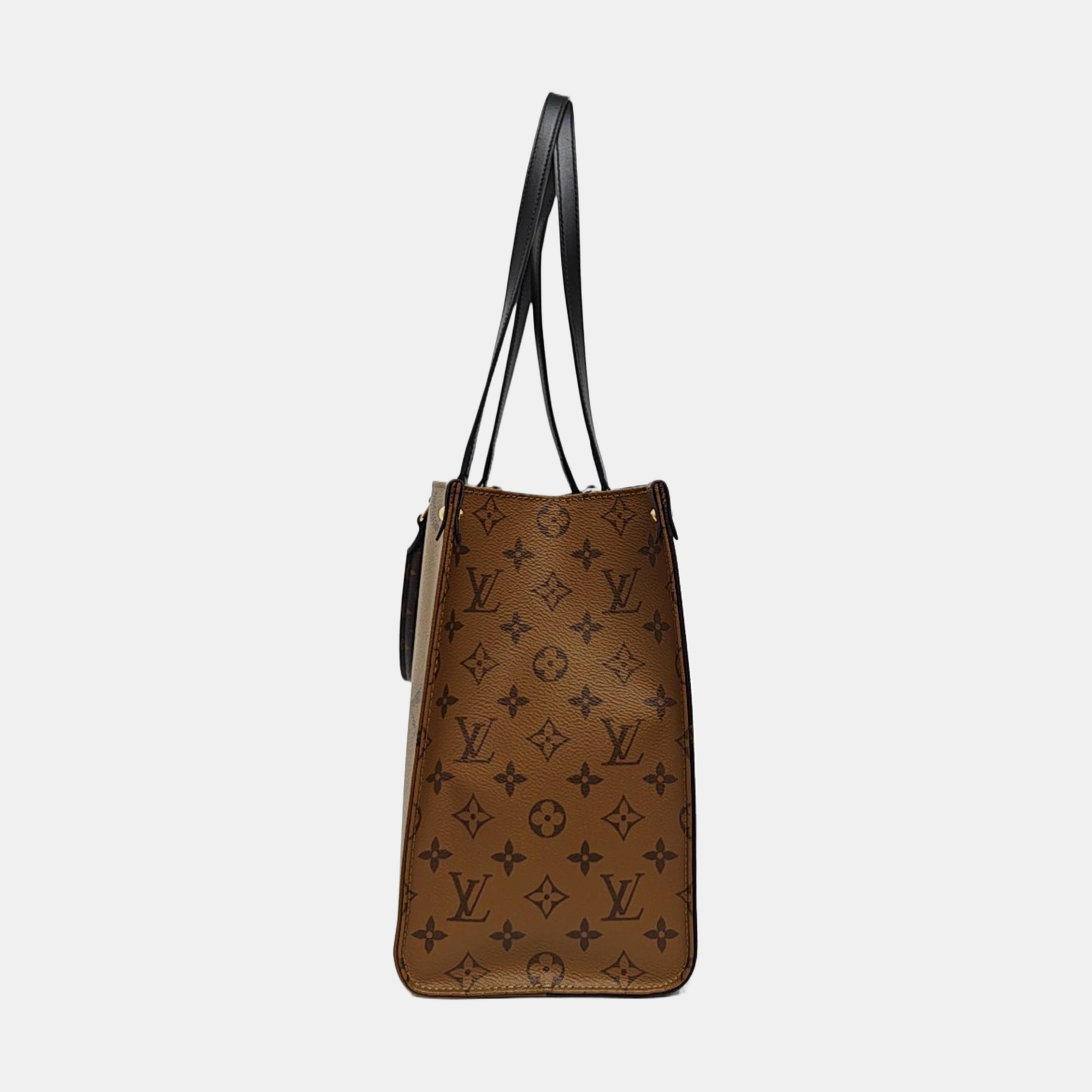 ONTHEGO MM Monogram Coated Canvas Brown