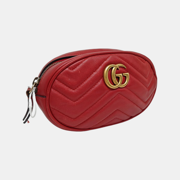 GG Marmont Quilted Calfskin Red