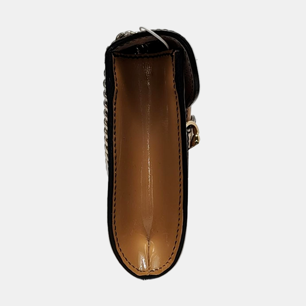 Emily Chain Small Patent Leather Brown
