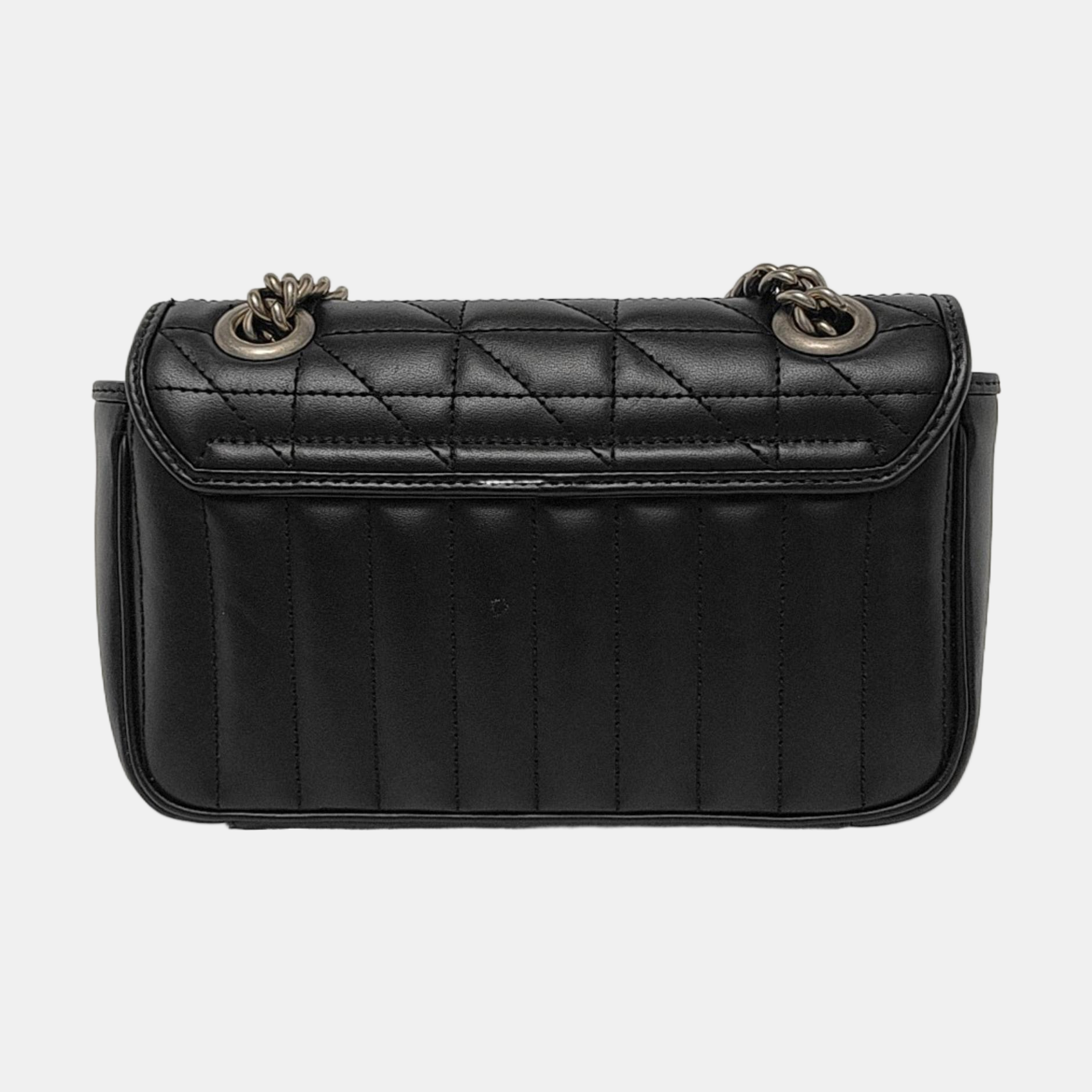 GG Marmont Small Quilted Calfskin Black