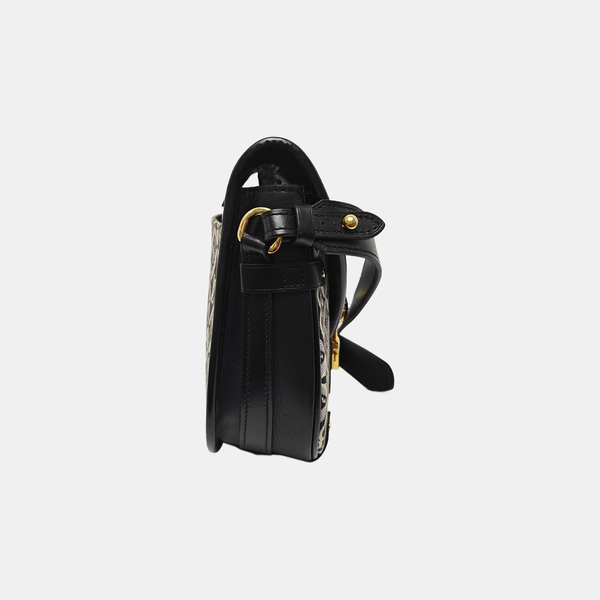 SAUMUR MM Calfskin Black