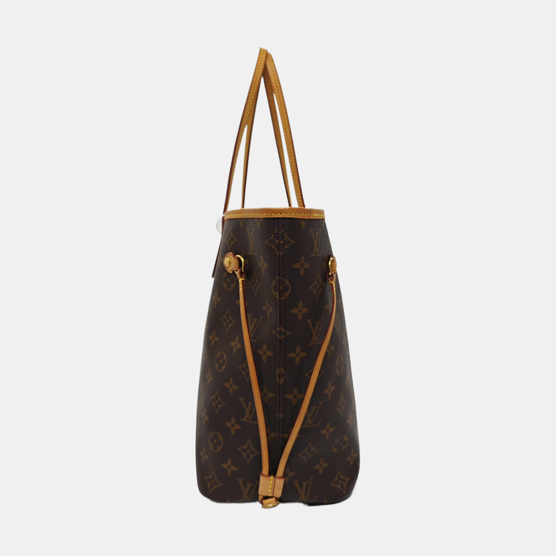 NEVERFULL MM Monogram Coated Canvas Brown
