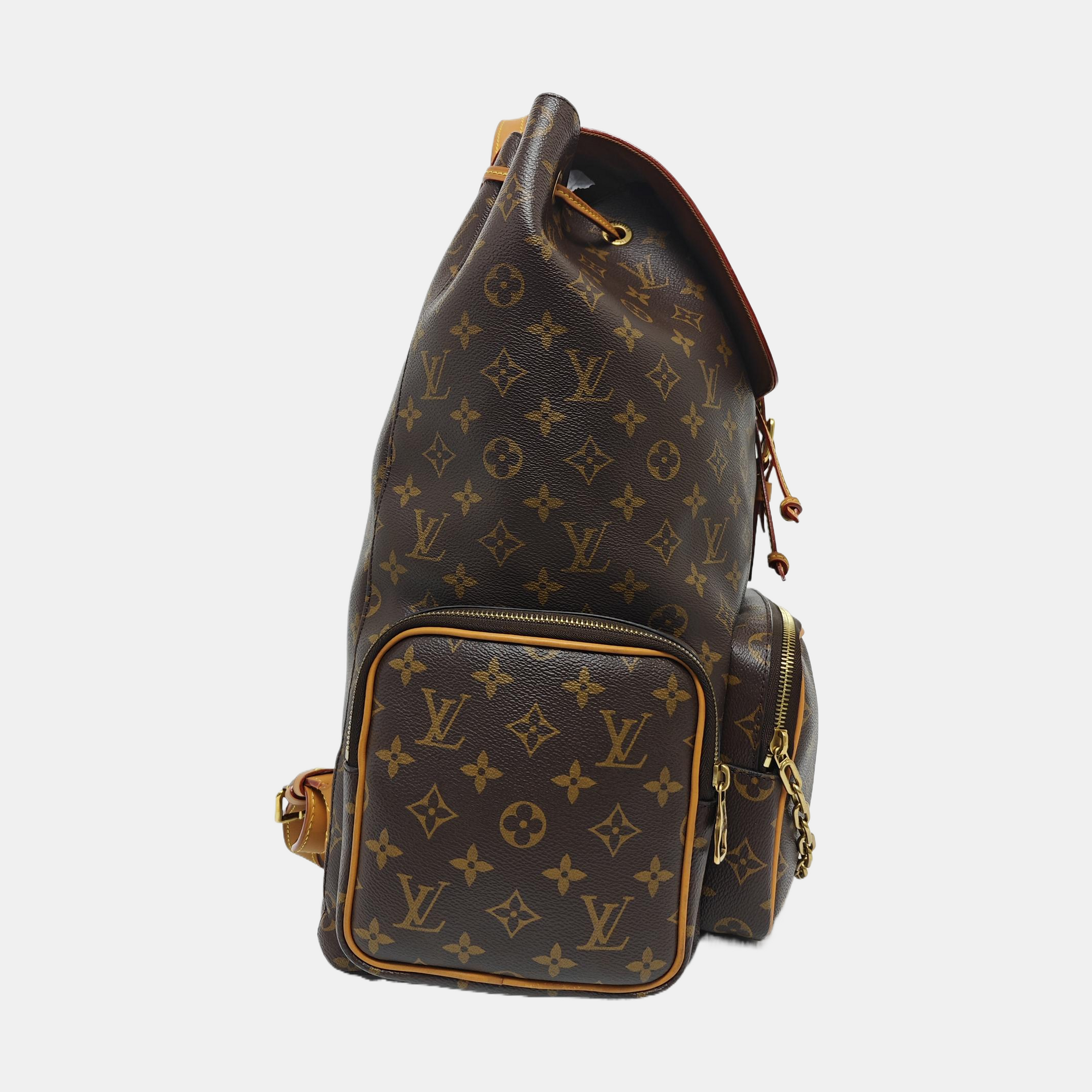 TRIO Monogram Coated Canvas Brown
