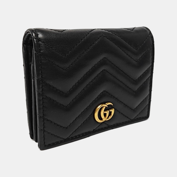 GG Marmont Mini Quilted Calfskin Black Wallet