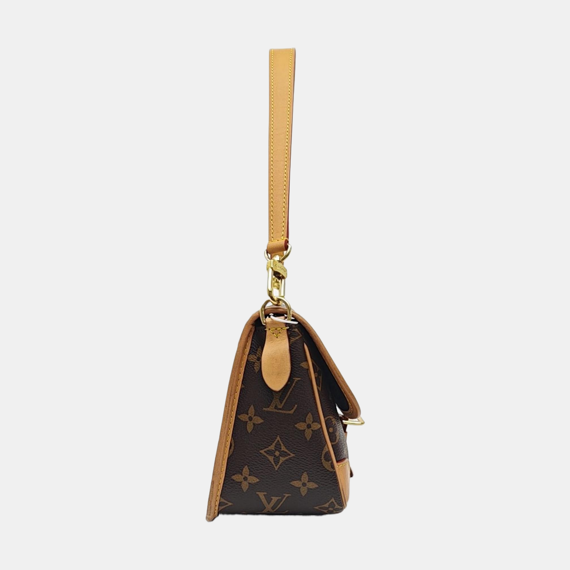 DIANE Monogram Coated Canvas Brown