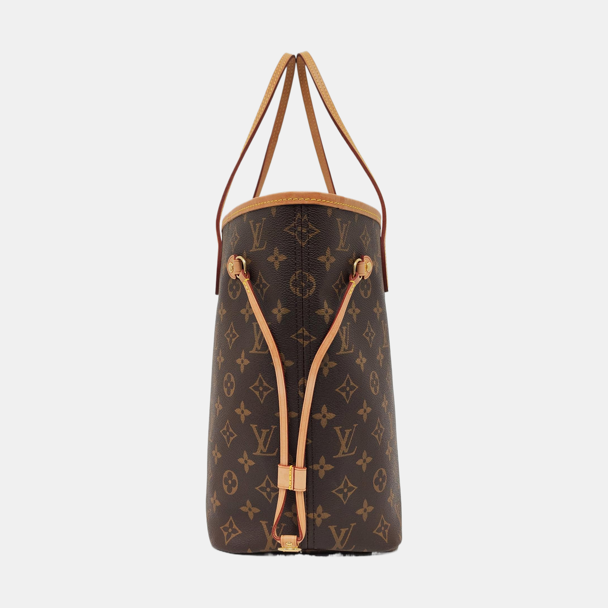 Authenticated pre-owned  NEVERFULL MM Monogram Coated Canvas Brown - Tote Bag at Looply