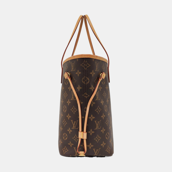 Authenticated pre-owned  NEVERFULL MM Monogram Coated Canvas Brown - Tote Bag at Looply