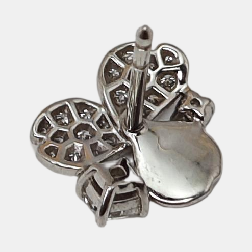 Platinum 950 Silver Stud Earrings