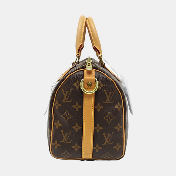 Authenticated pre-owned  SPEEDY 25 Monogram Coated Canvas Brown - Shoulder Bag at Looply