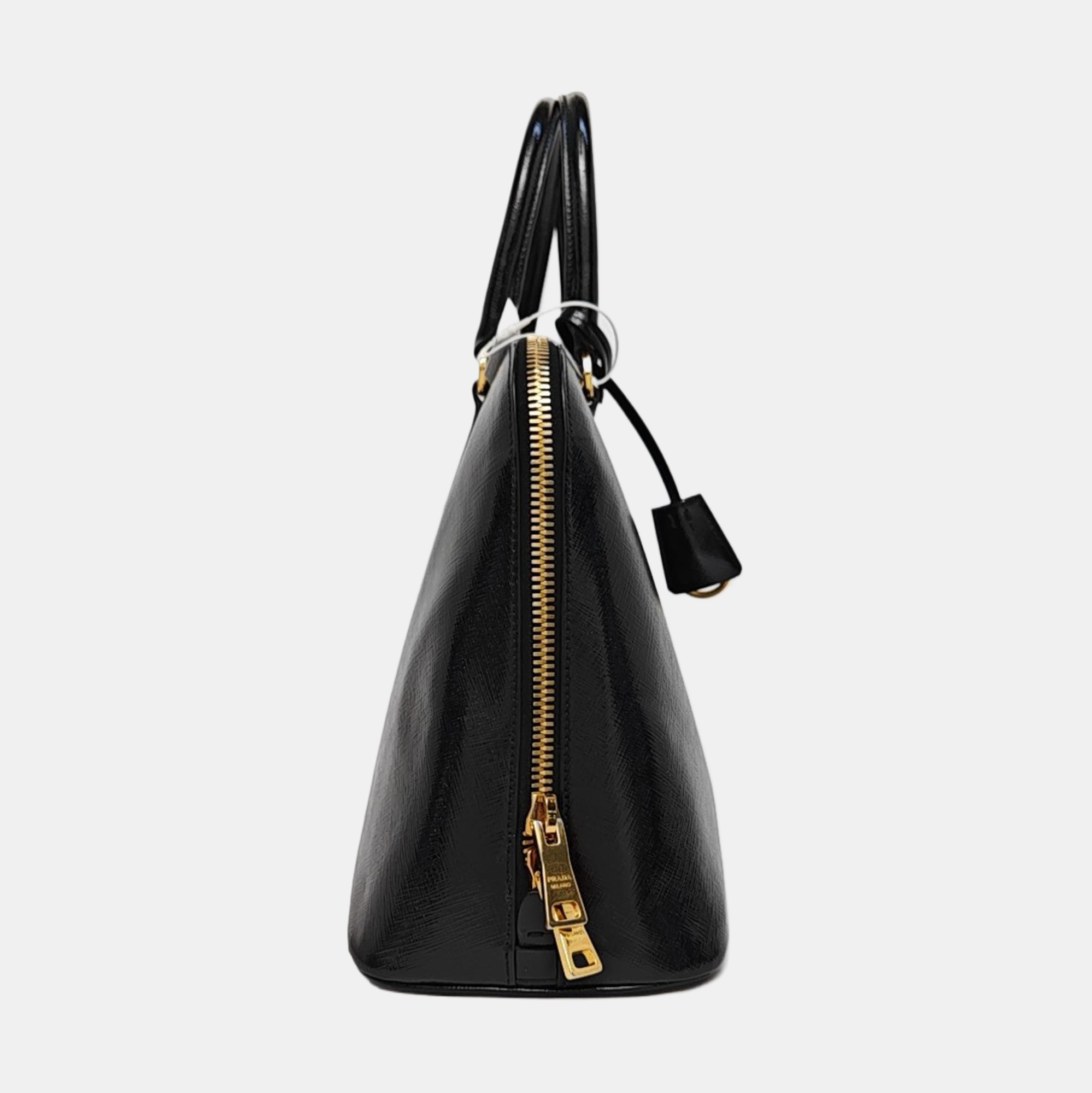 Authenticated pre-owned  Promenade Saffiano Calfskin Black - Top Handle Bag at Looply