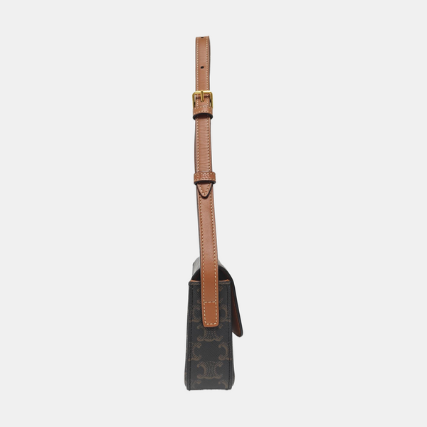 TRIOMPHE Small Coated Canvas Brown