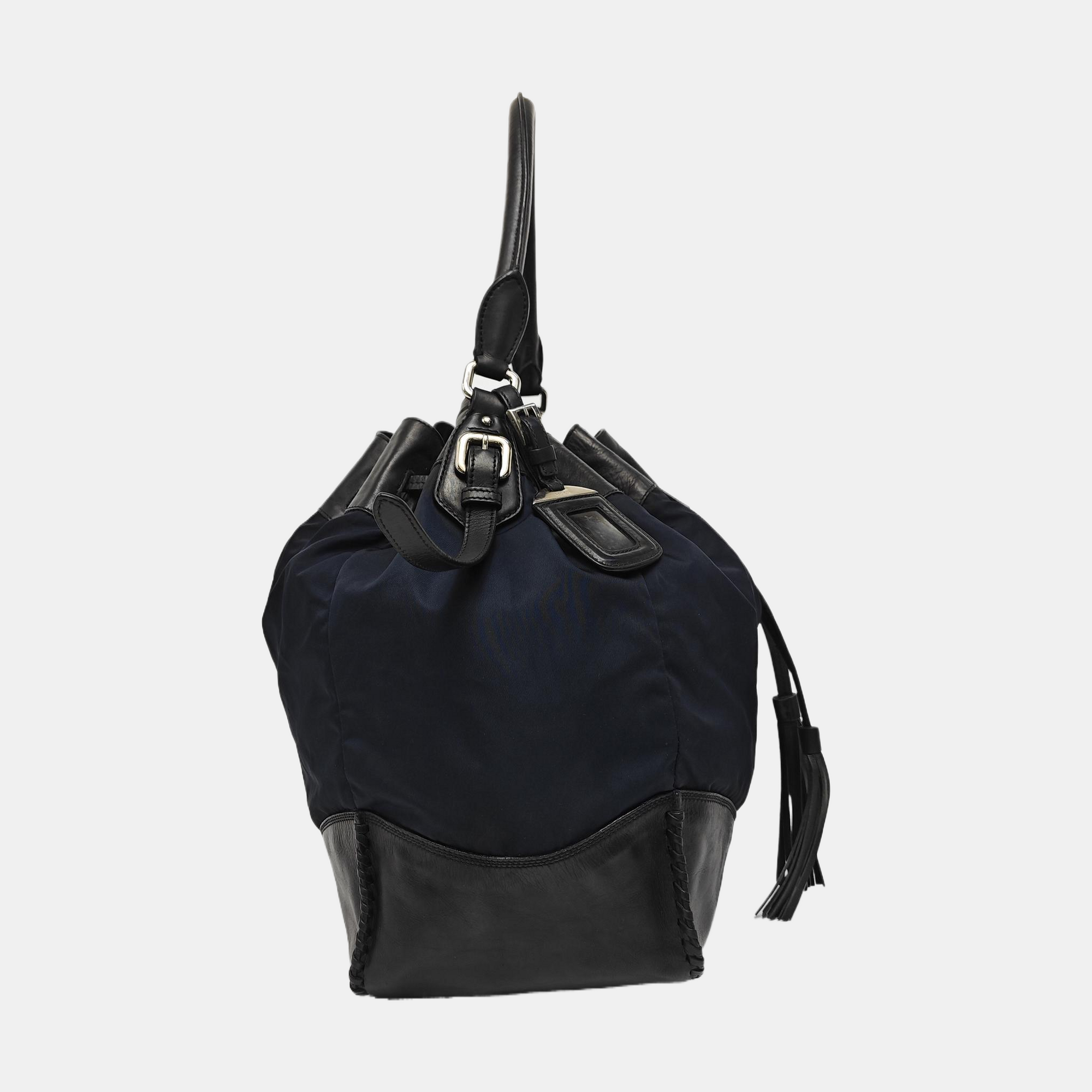 Nylon Shoulder Bag Blue