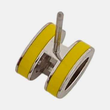 Pop H Metal Yellow Stud Earrings