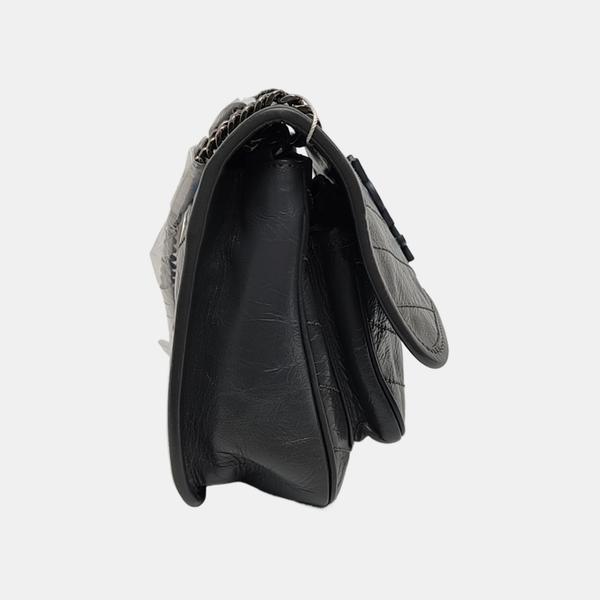 NIKI Small Chevron Calfskin Gray