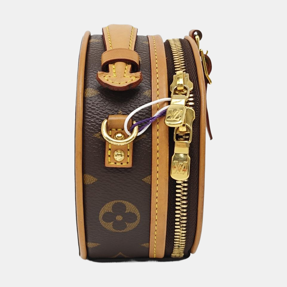BOITE CHAPEAU Mini Monogram Coated Canvas Brown