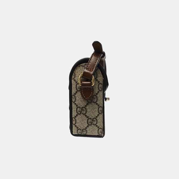 Horsebit 1955 Mini Monogram Coated Canvas Beige