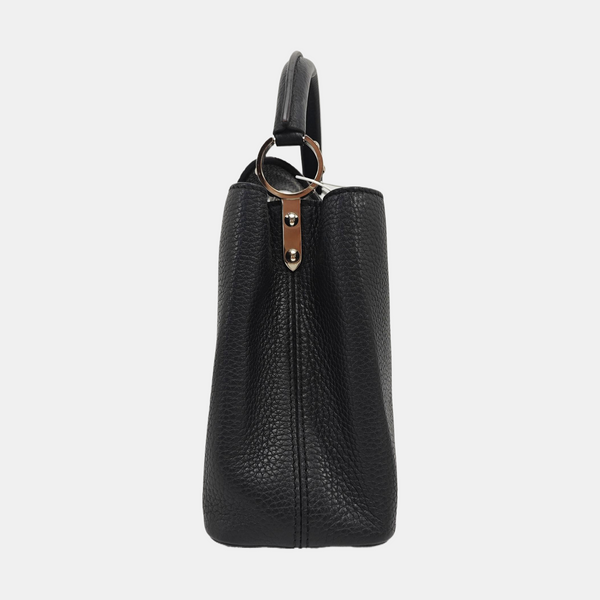 Authenticated pre-owned  CAPUCINES BB Calfskin Black - Shoulder Bag at Looply