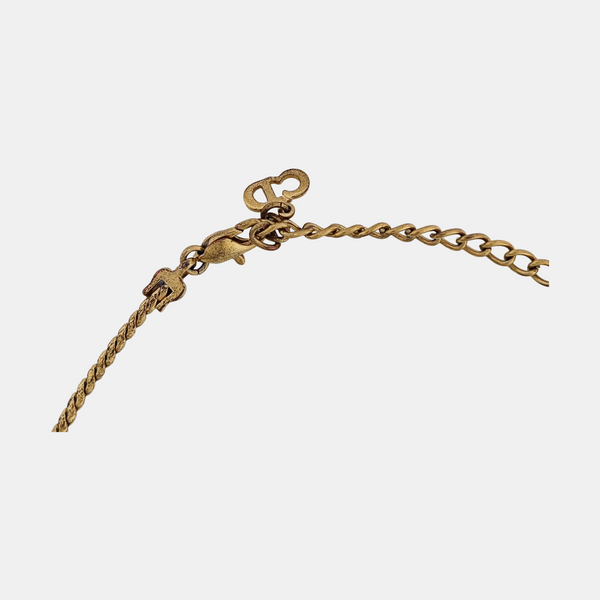 Twist Round Metal Gold Necklace