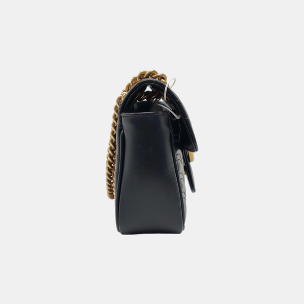 GG Marmont Small Quilted Calfskin Black