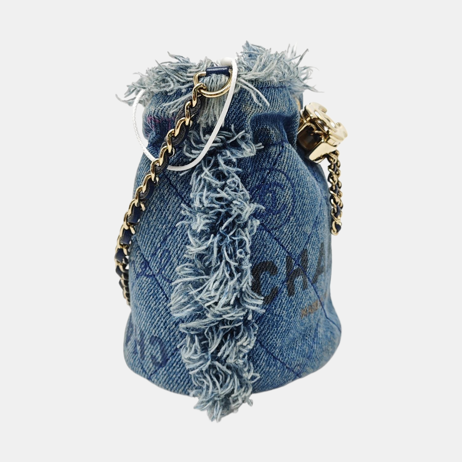 DRAWSTRING Quilted Denim Blue