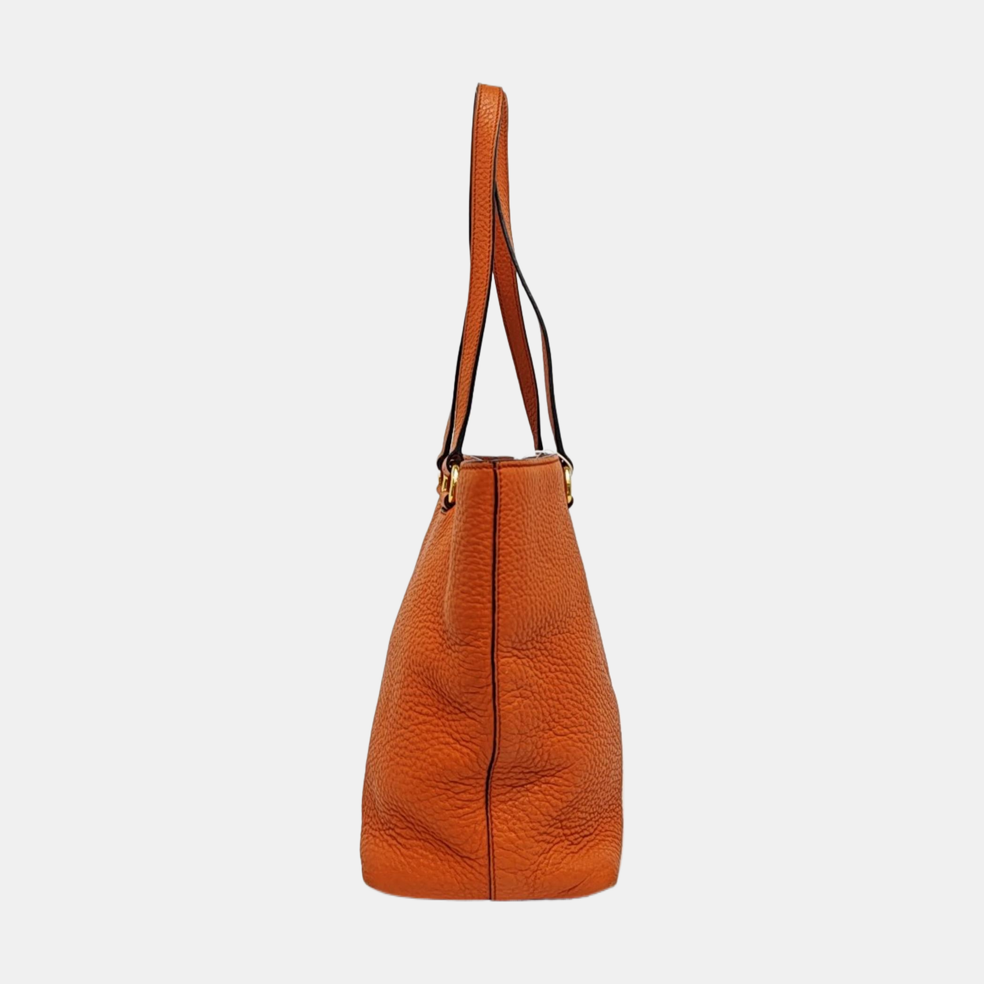 Calfskin Top Handle Bag Orange