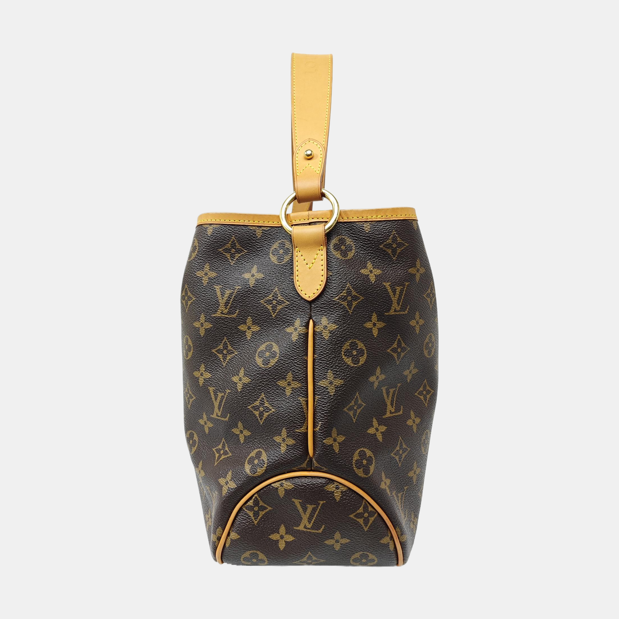 Monogram Coated Canvas Top Handle Bag Brown