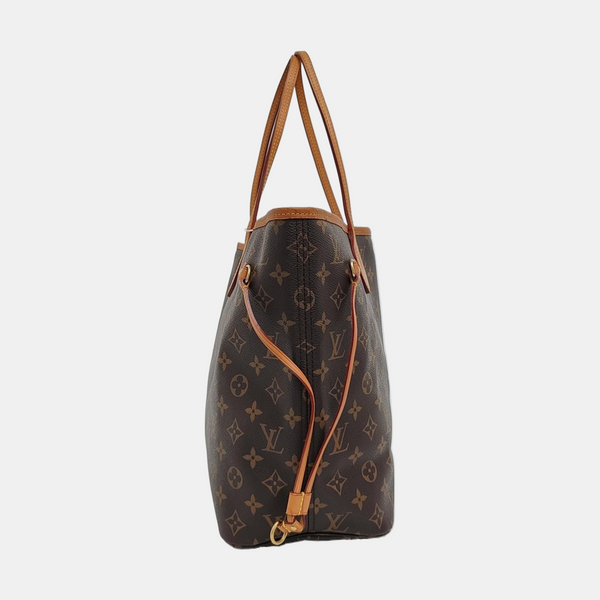 NEVERFULL MM Monogram Coated Canvas Brown