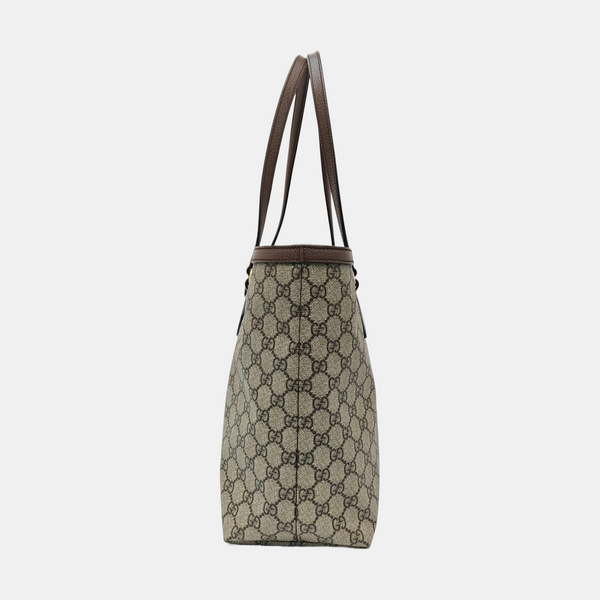 Ophidia Medium Monogram Coated Canvas Beige