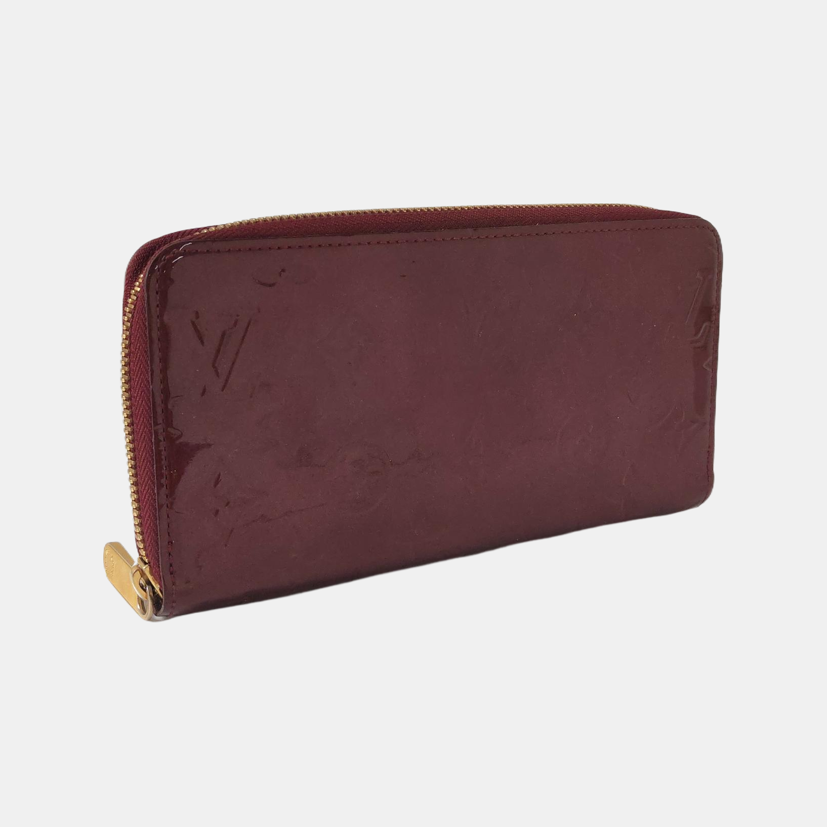 ZIPPY Monogram Patent Leather Red Wallet