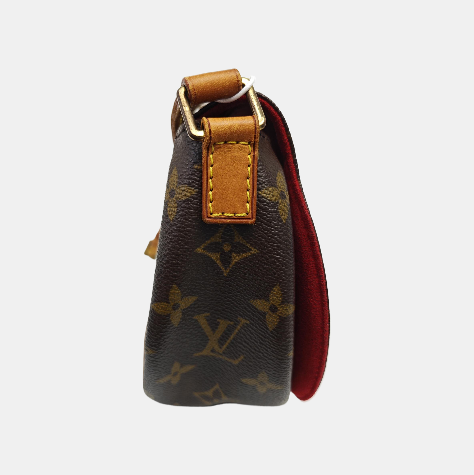 TAMBOURINE Monogram Coated Canvas Brown