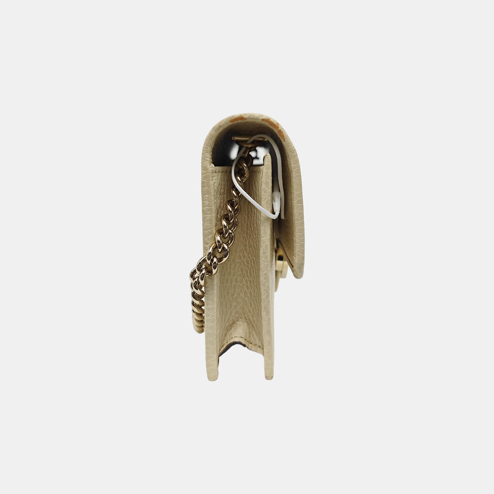 Interlocking G Small Calfskin Beige
