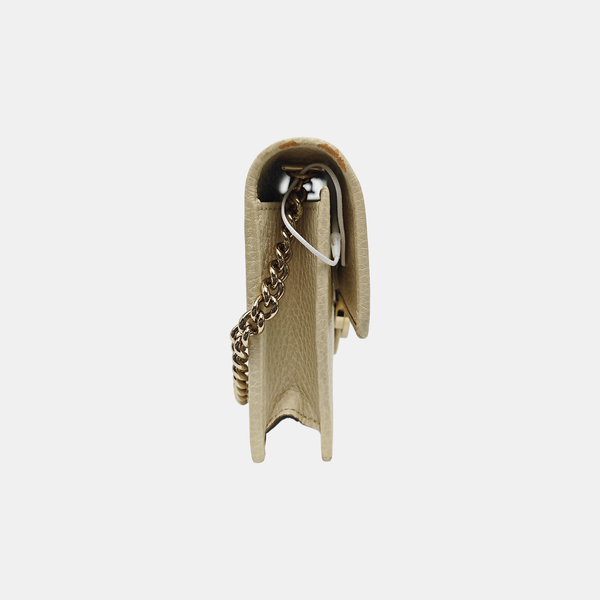 Interlocking G Small Calfskin Beige