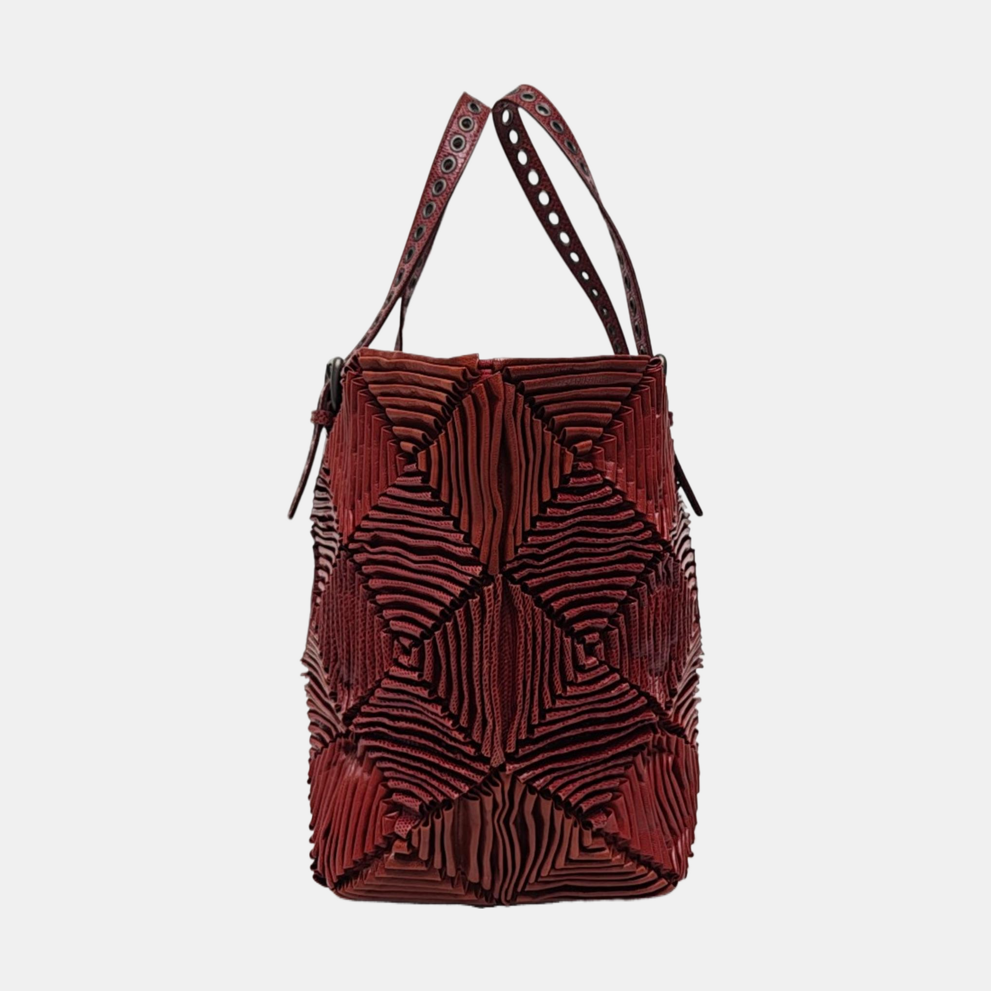Calfskin Tote Bag Red