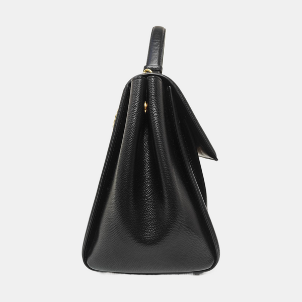Calfskin Shoulder Bag Medium Black