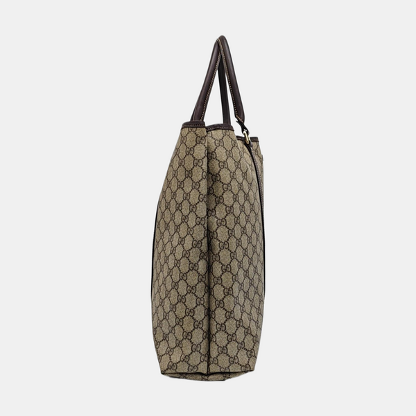 Monogram Coated Canvas Tote Bag Beige