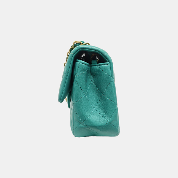 CLASSIC FLAP Mini Quilted Lambskin Green