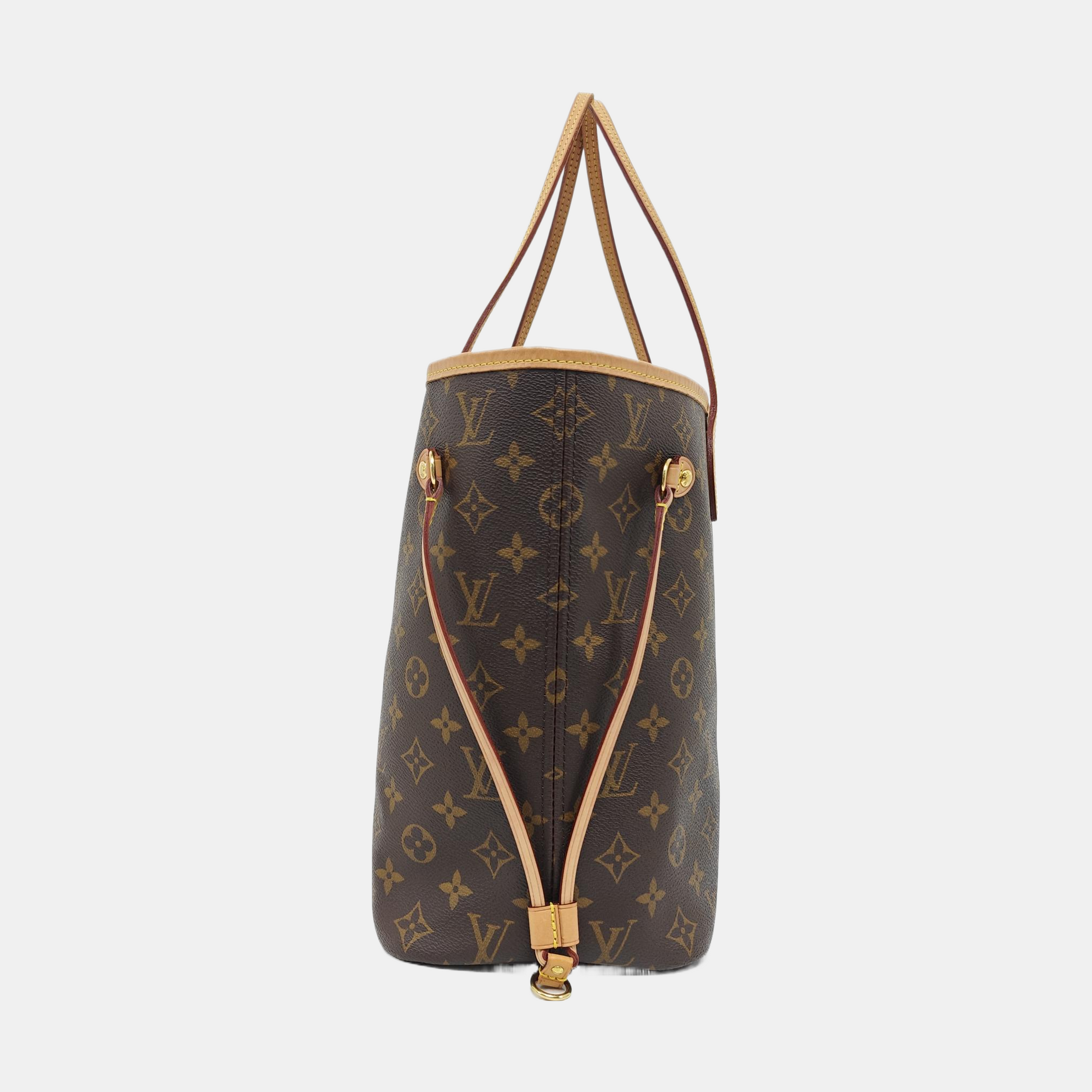 NEVERFULL MM Monogram Coated Canvas Brown