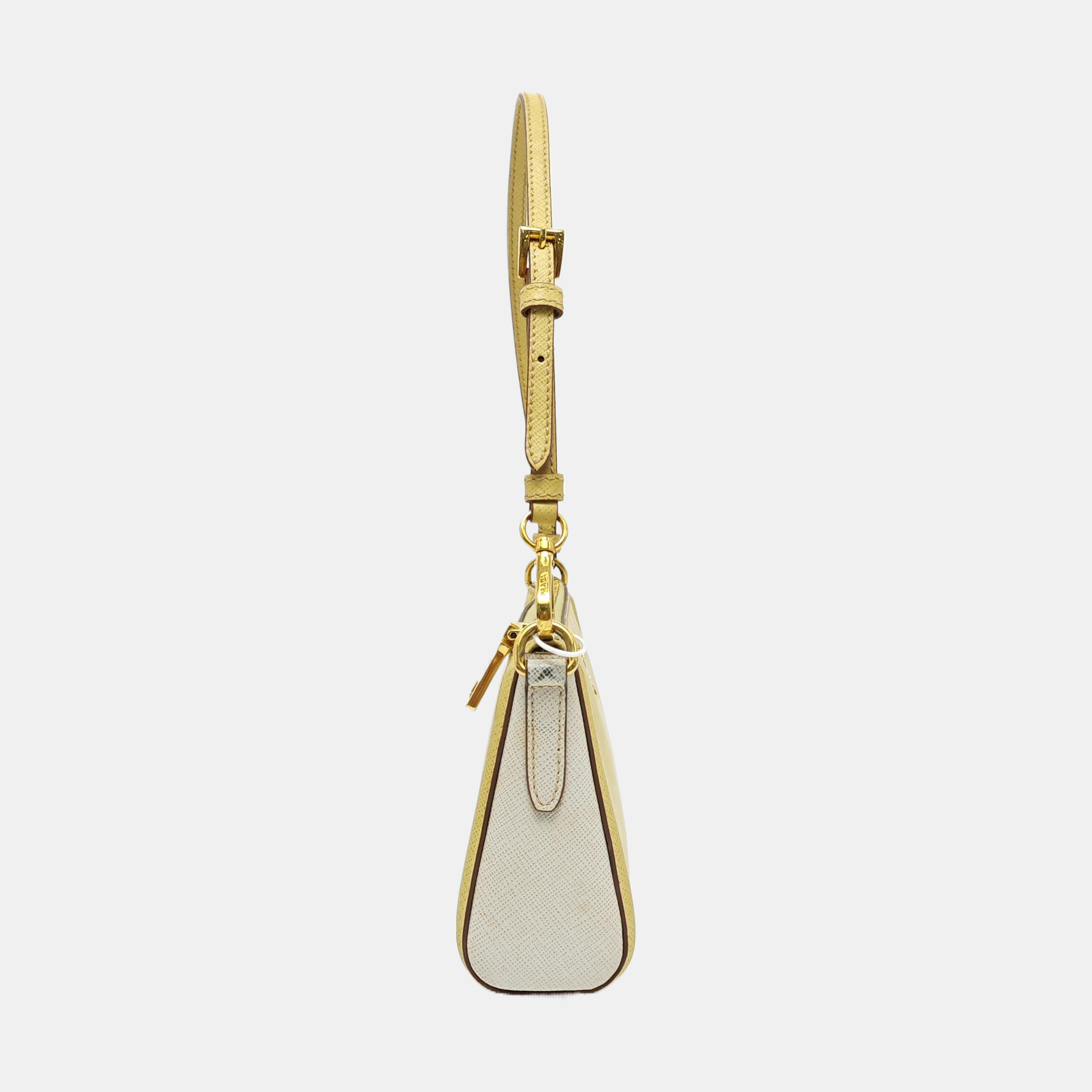 Saffiano Calfskin Top Handle Bag Yellow