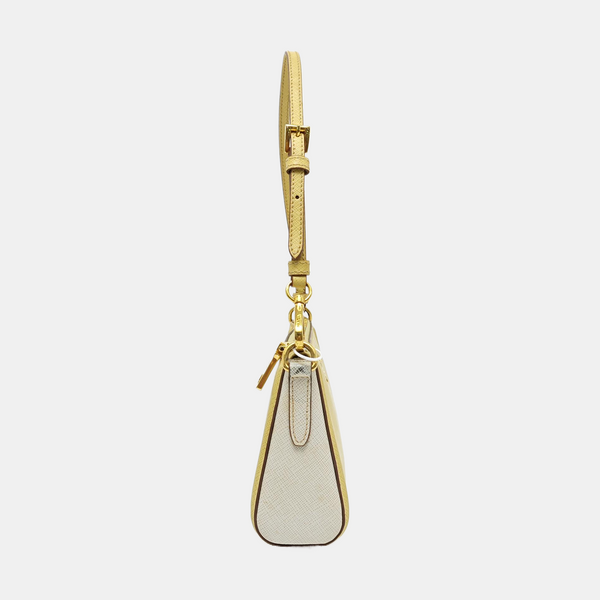 Saffiano Calfskin Top Handle Bag Yellow