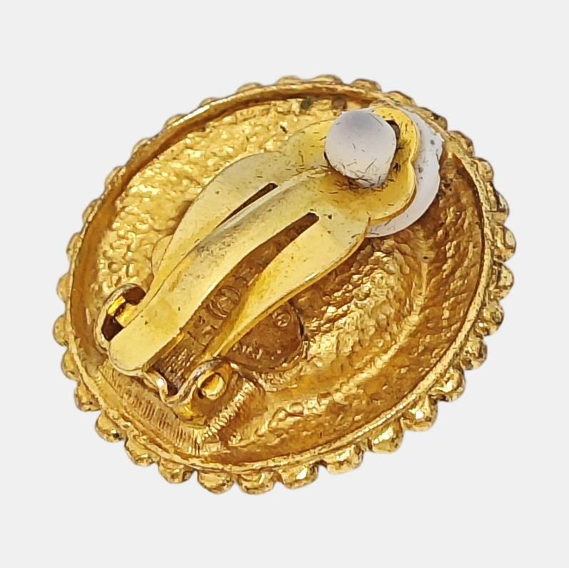 Metal Gold Clip On Earrings